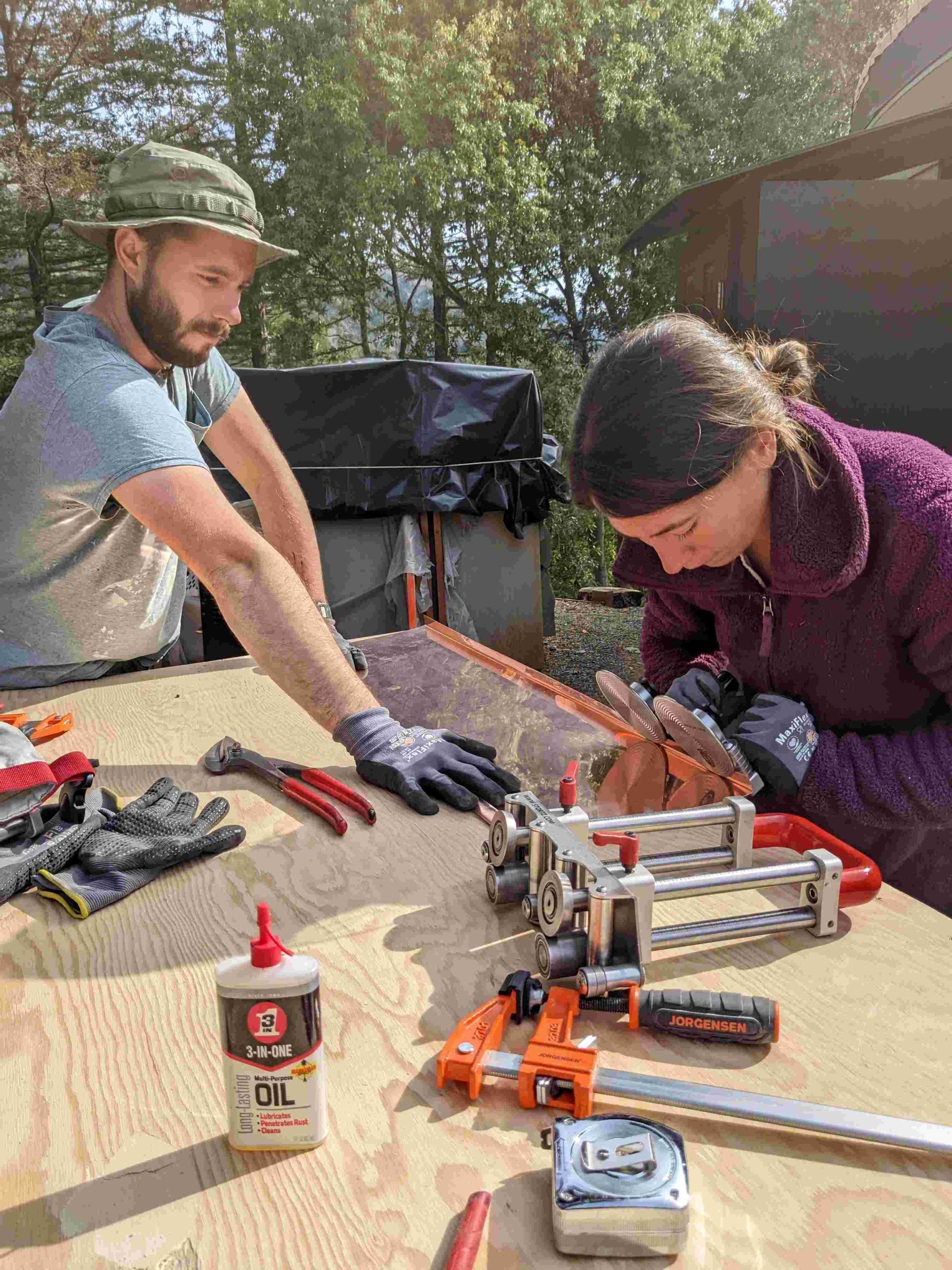 Compressed Big Sur Gutter fabrication
